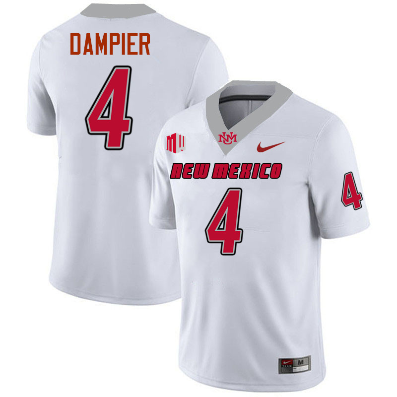 Devon Dampier UNM Lobos Jersey,New Mexico Lobos Football Jersey,Uniforms-White